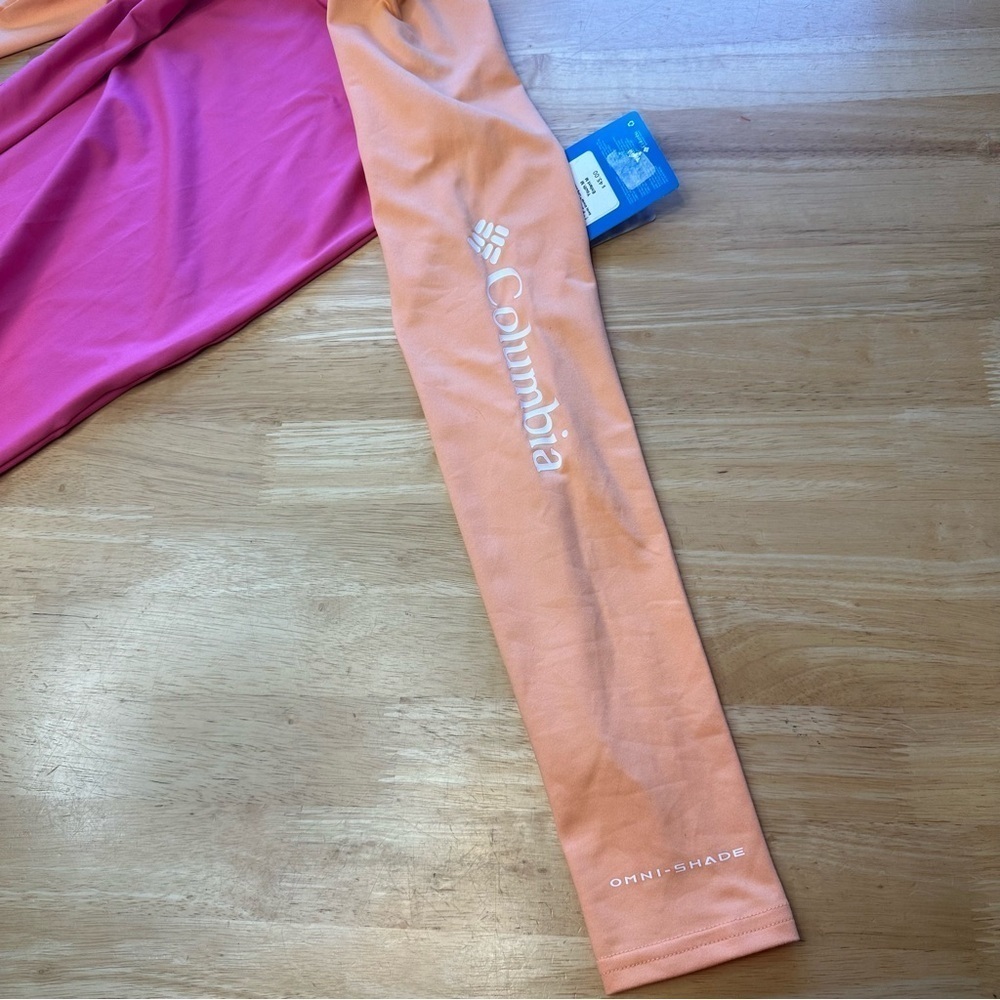 Columbia Girls Omni-Shade Long Sleeve Pink And Orange M Medium 10/12 NWT - Picture 6 of 12
